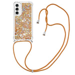 For Samsung Galaxy S23 FE TPU Case Quicksand Design Phone Cover with Lanyard