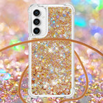 For Samsung Galaxy S23 FE TPU Case Quicksand Design Phone Cover with Lanyard