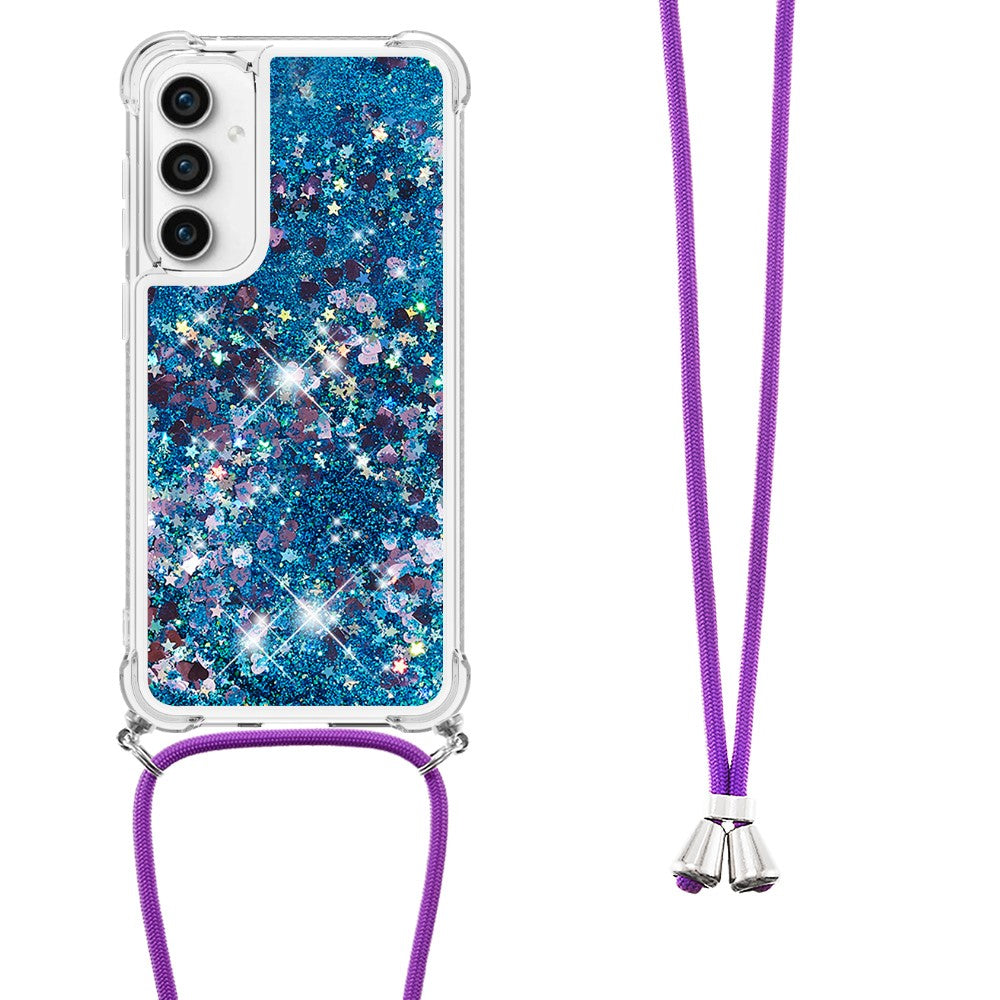 For Samsung Galaxy S23 FE TPU Case Quicksand Design Phone Cover with Lanyard