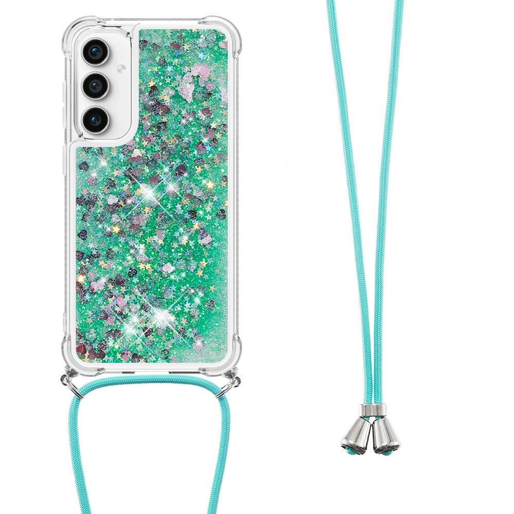 For Samsung Galaxy S23 FE TPU Case Quicksand Design Phone Cover with Lanyard