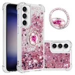For Samsung Galaxy S23 FE TPU Case with Kickstand Quicksand Shockproof Cover