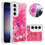 For Samsung Galaxy S23 FE TPU Case with Kickstand Quicksand Shockproof Cover