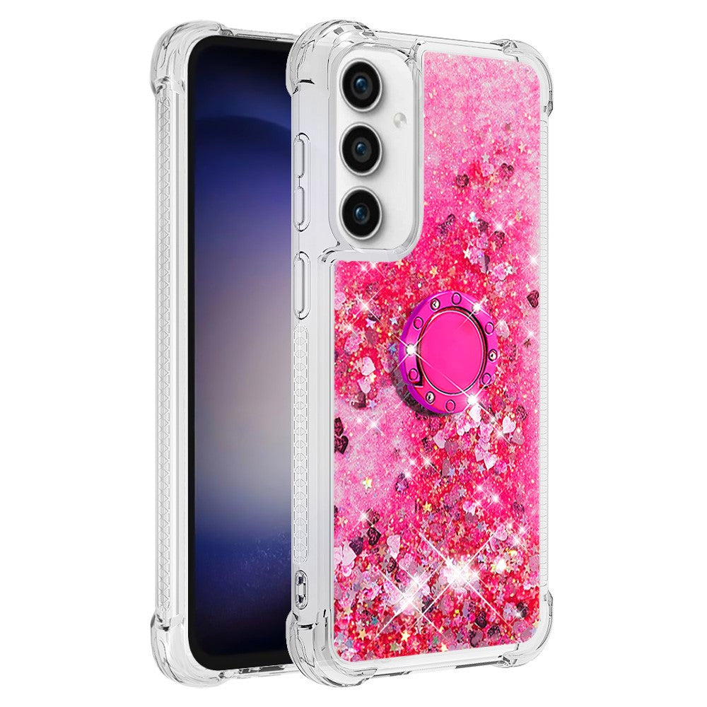 For Samsung Galaxy S23 FE TPU Case with Kickstand Quicksand Shockproof Cover