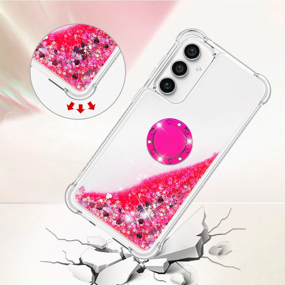 For Samsung Galaxy S23 FE TPU Case with Kickstand Quicksand Shockproof Cover
