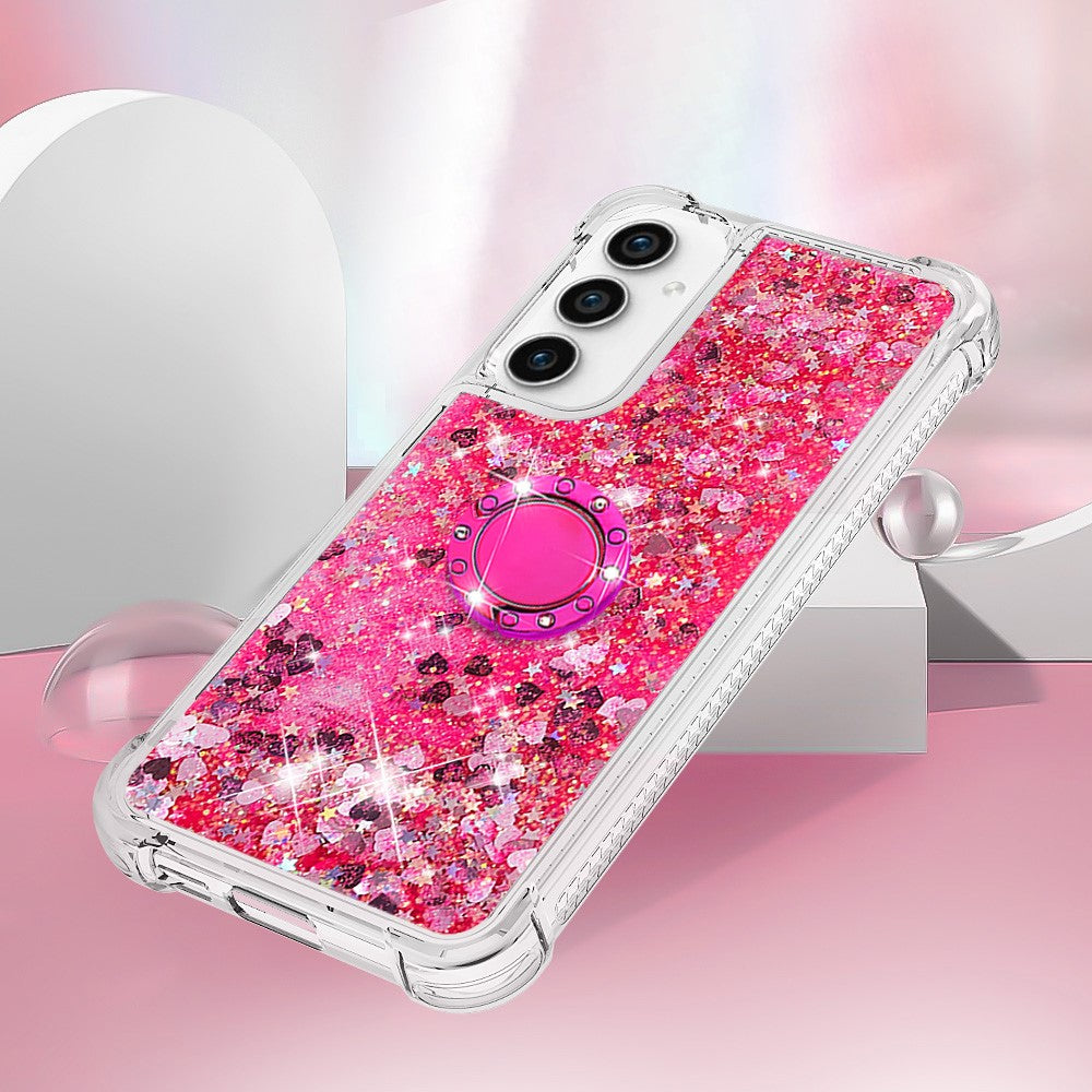 For Samsung Galaxy S23 FE TPU Case with Kickstand Quicksand Shockproof Cover
