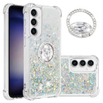 For Samsung Galaxy S23 FE TPU Case with Kickstand Quicksand Shockproof Cover