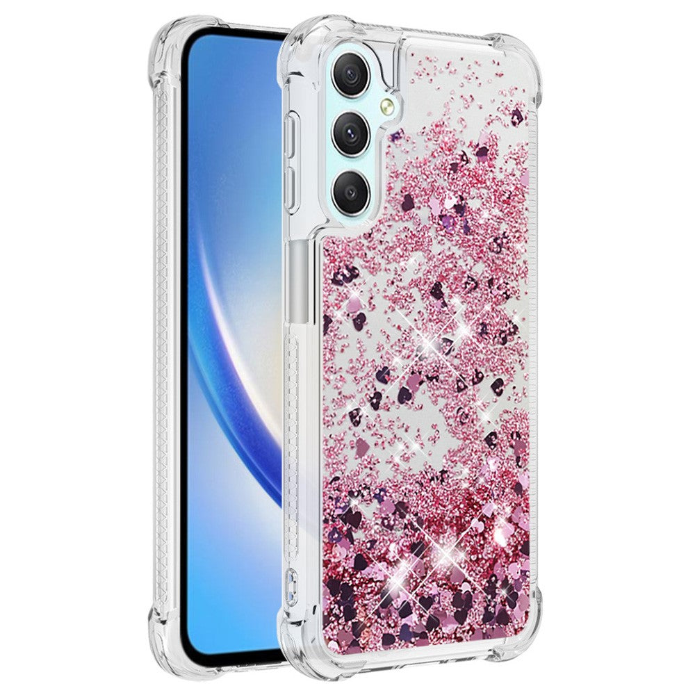 Til Samsung Galaxy A24 4G (162,1 x 77,6 x 8,3 mm) TPU Cover Glitter Kviksand Stødsikkert Telefonbagside Cover
