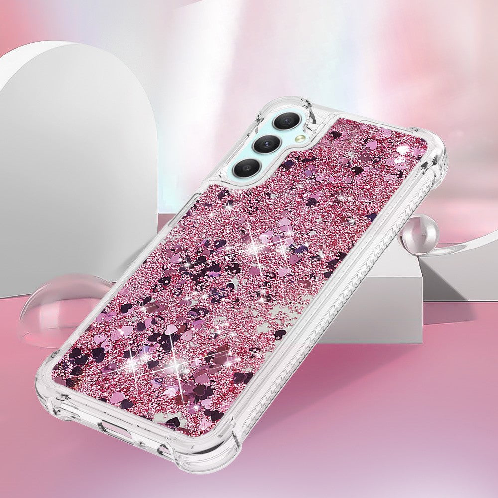 Til Samsung Galaxy A24 4G (162,1 x 77,6 x 8,3 mm) TPU Cover Glitter Kviksand Stødsikkert Telefonbagside Cover