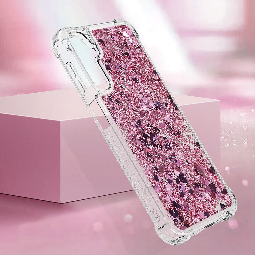 Til Samsung Galaxy A24 4G (162,1 x 77,6 x 8,3 mm) TPU Cover Glitter Kviksand Stødsikkert Telefonbagside Cover