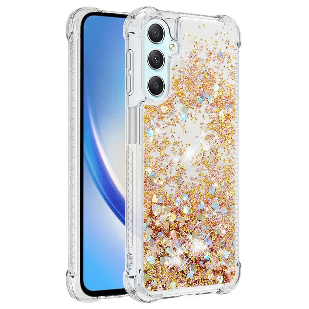 Til Samsung Galaxy A24 4G (162,1 x 77,6 x 8,3 mm) TPU Cover Glitter Kviksand Stødsikkert Telefonbagside Cover