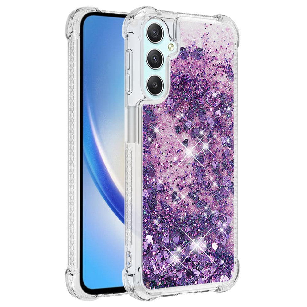 Til Samsung Galaxy A24 4G (162,1 x 77,6 x 8,3 mm) TPU Cover Glitter Kviksand Stødsikkert Telefonbagside Cover