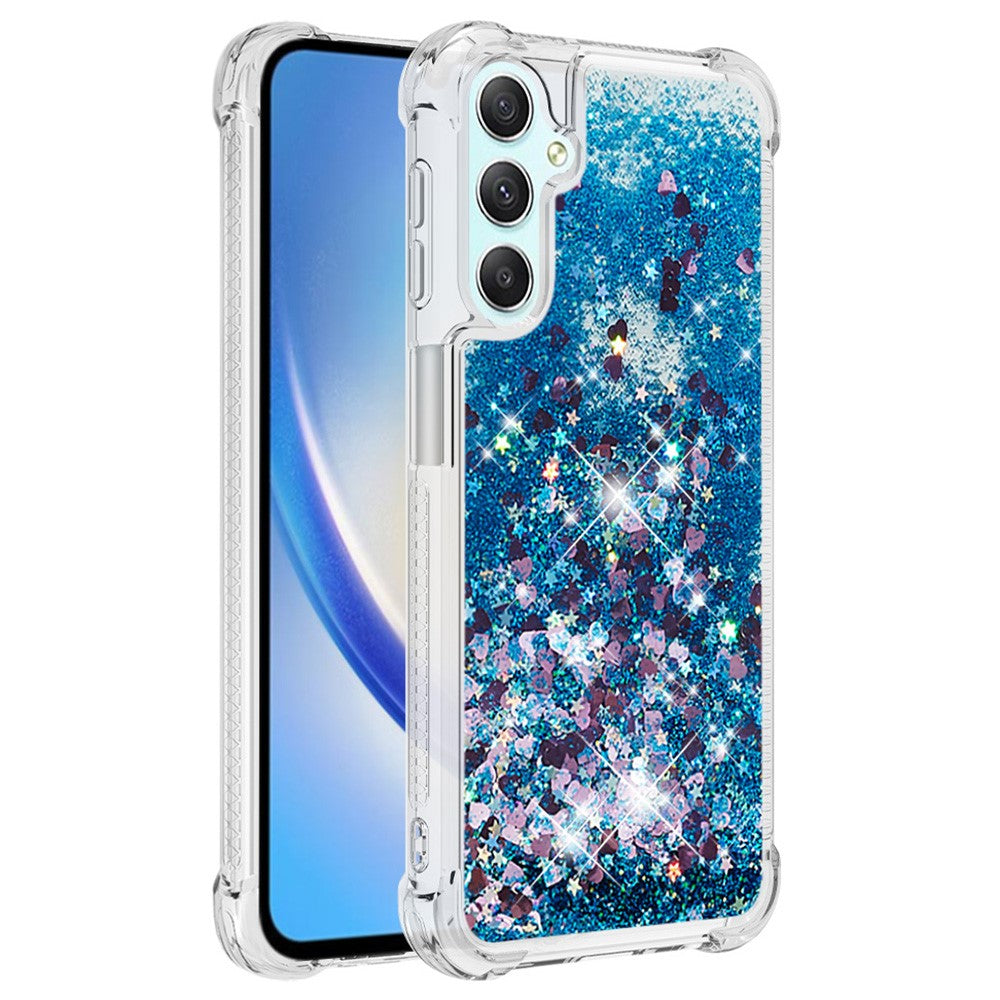 Til Samsung Galaxy A24 4G (162,1 x 77,6 x 8,3 mm) TPU Cover Glitter Kviksand Stødsikkert Telefonbagside Cover