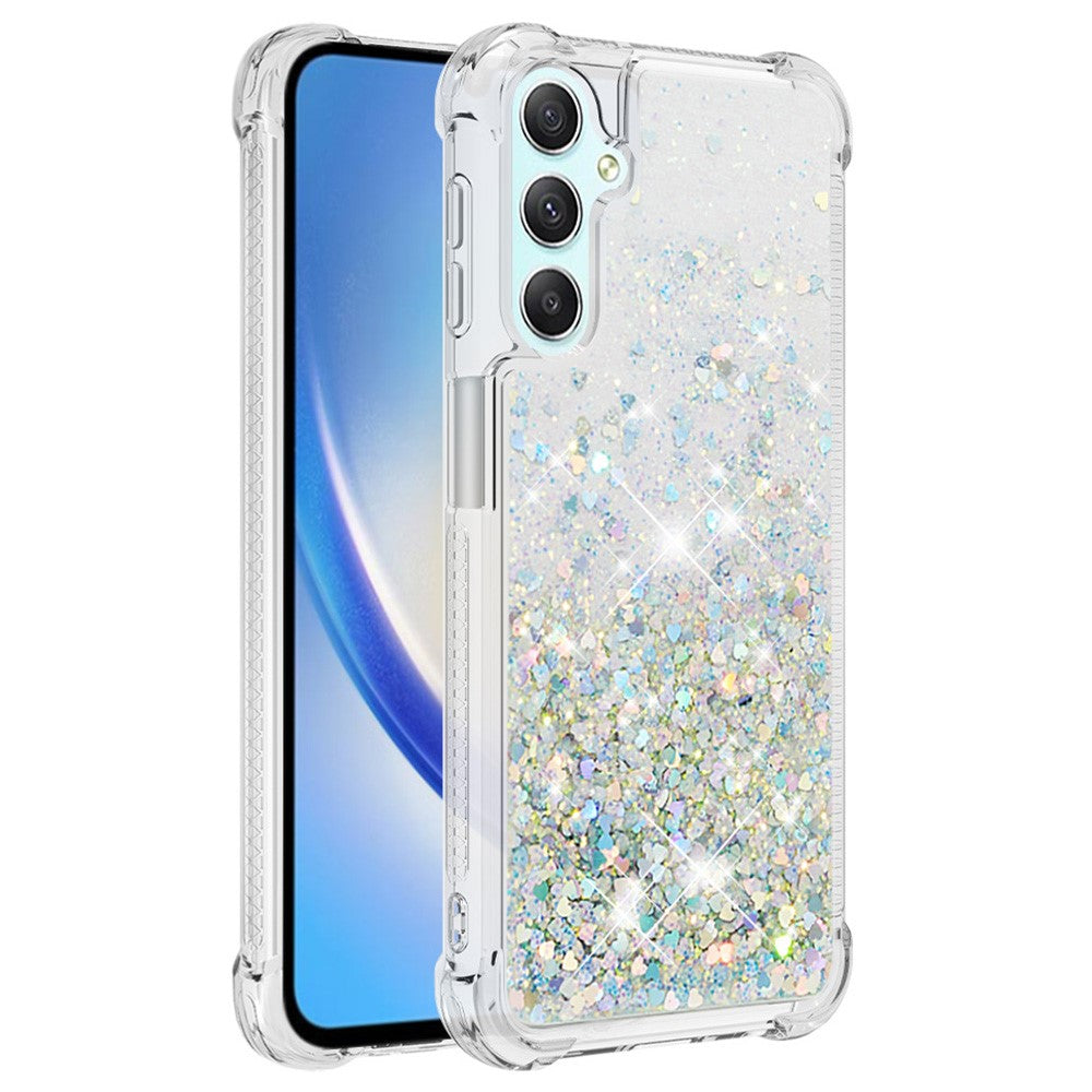 Til Samsung Galaxy A24 4G (162,1 x 77,6 x 8,3 mm) TPU Cover Glitter Kviksand Stødsikkert Telefonbagside Cover