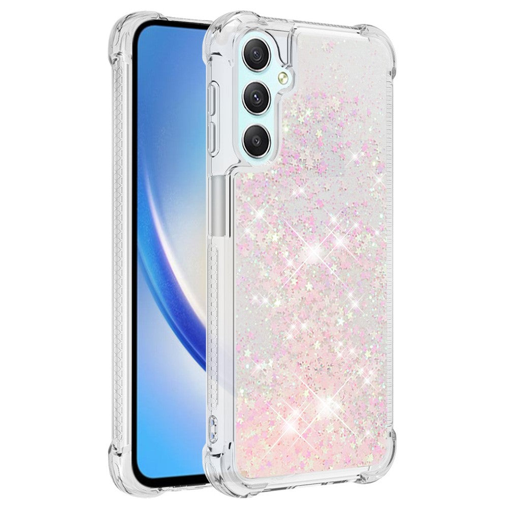 Til Samsung Galaxy A24 4G (162,1 x 77,6 x 8,3 mm) TPU Cover Glitter Kviksand Stødsikkert Telefonbagside Cover