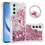 For Samsung Galaxy A24 4G (162.1 x 77.6 x 8.3mm) TPU Case with Kickstand Quicksand Shockproof Cover