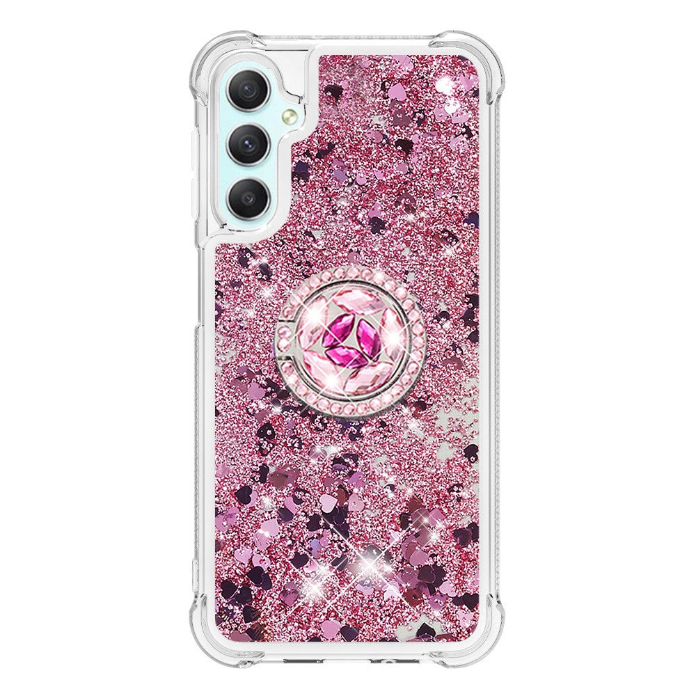 For Samsung Galaxy A24 4G (162.1 x 77.6 x 8.3mm) TPU Case with Kickstand Quicksand Shockproof Cover