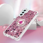 For Samsung Galaxy A24 4G (162.1 x 77.6 x 8.3mm) TPU Case with Kickstand Quicksand Shockproof Cover