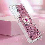 For Samsung Galaxy A24 4G (162.1 x 77.6 x 8.3mm) TPU Case with Kickstand Quicksand Shockproof Cover