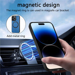Til iPhone 15 Pro Max Magnetisk Telefoncover Kompatibel med MagSafe PU Læderbelagt PC+TPU Cover