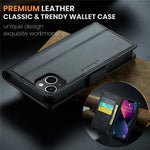For iPhone 15 Leather Case CASEME 023 RFID Blocking 3 Card Slot Mobile Cover