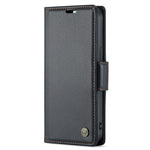 For iPhone 15 Leather Case CASEME 023 RFID Blocking 3 Card Slot Mobile Cover