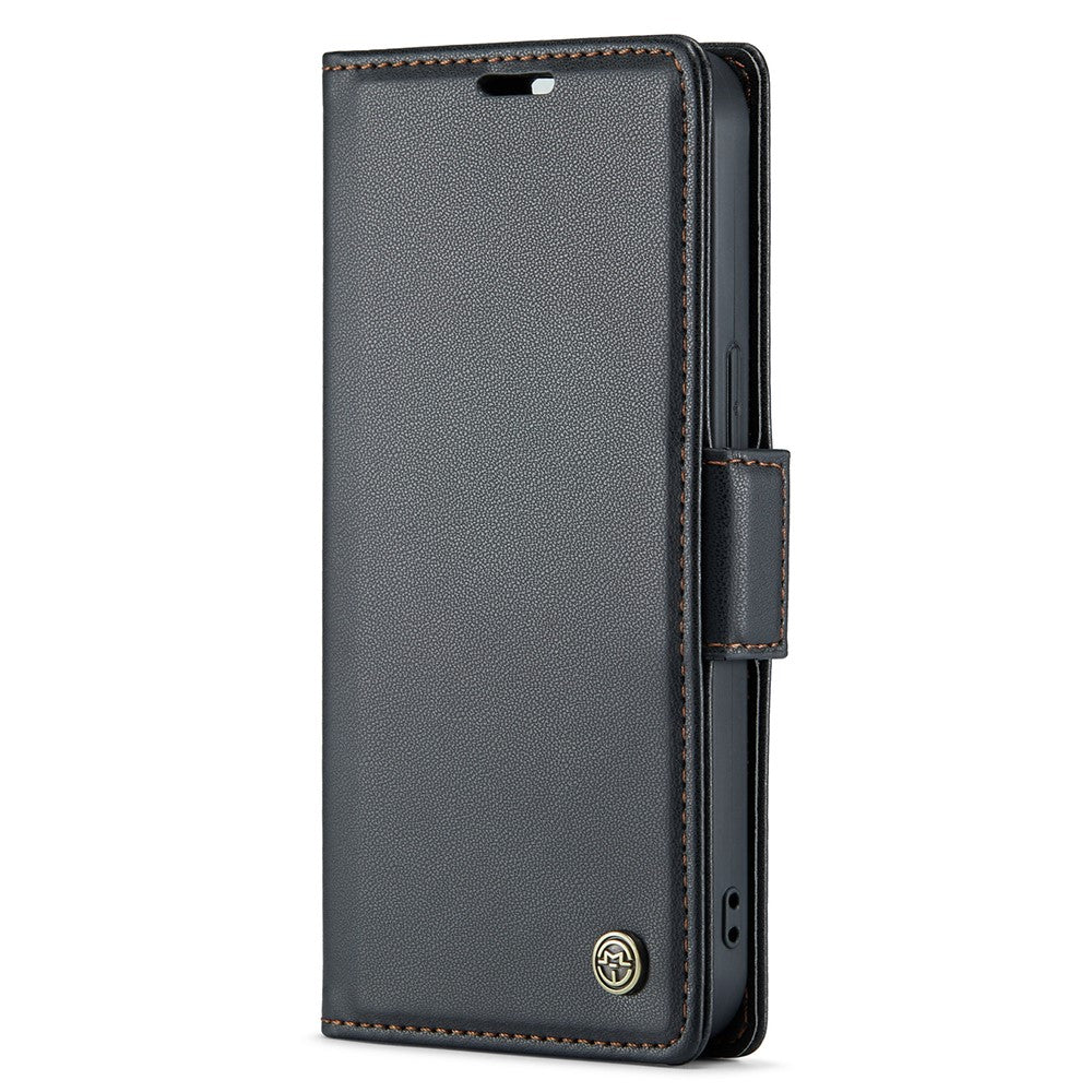 For iPhone 15 Leather Case CASEME 023 RFID Blocking 3 Card Slot Mobile Cover