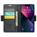 For iPhone 15 Leather Case CASEME 023 RFID Blocking 3 Card Slot Mobile Cover