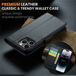 For iPhone 15 Pro Leather Case CASEME 023 RFID Blocking 3 Card Slot Mobile Cover