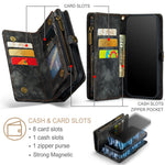 For iPhone 15 Pro Max Phone Cases CASEME 008 Leather Cover with Detachable Wallet and Strap