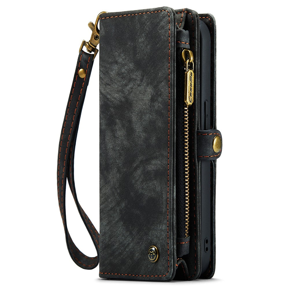For iPhone 15 Pro Phone Cases CASEME 008 Leather Cover with Detachable Wallet and Strap