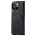 CASEME 013 Series For iPhone 15 Leather Wallet Phone Case Flip Stand Drop-proof Cover