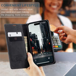 CASEME 013 Series For iPhone 15 Pro Max Leather Wallet Stand Phone Case Magnetic Closing Cover