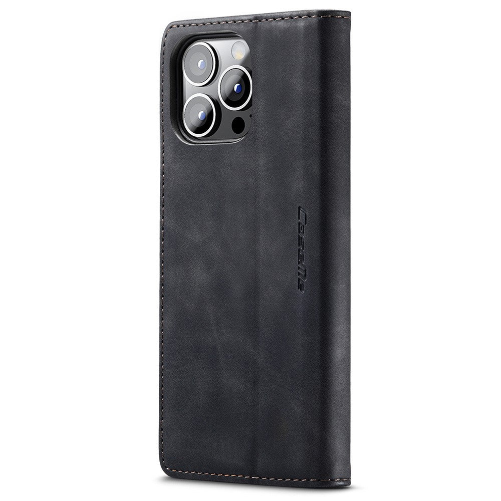 CASEME 013 Series For iPhone 15 Pro Max Leather Wallet Stand Phone Case Magnetic Closing Cover