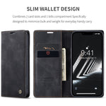 CASEME 013 Series For iPhone 15 Plus PU Leather Anti-drop Phone Case Folding Stand Wallet Cover