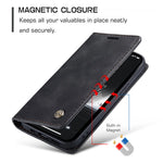 CASEME 013 Series For iPhone 15 Plus PU Leather Anti-drop Phone Case Folding Stand Wallet Cover