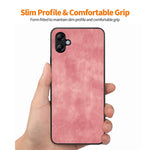 ENKAY HAT PRINCE For Samsung Galaxy A04e 4G / F04 4G / M04 4G Leather+PC Retro Phone Case with High Aluminium-silicon Glass Film
