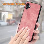 ENKAY HAT PRINCE For Samsung Galaxy A04e 4G / F04 4G / M04 4G Leather+PC Retro Phone Case with High Aluminium-silicon Glass Film