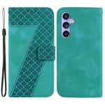 For Samsung Galaxy S23 FE Well-protected 7-Shape Imprinted Phone Cover PU Leather Wallet Stand Flip Case