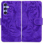 Tiger Imprint Protective Cover for Samsung Galaxy S23 FE PU Leather Wallet Stand Phone Shell