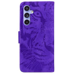 Tiger Imprint Protective Cover for Samsung Galaxy S23 FE PU Leather Wallet Stand Phone Shell