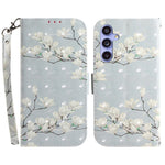 PU Leather Stand Filp Cover for Samsung Galaxy S23 FE , 3D Pattern Printing Wallet Phone Case with Strap