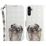 Til Samsung Galaxy A25 5G (Global) (161.0 x 76.5 x 8.3mm) PU-læder 3D-mønsterprint Standpungcover med rem