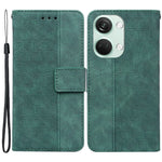 For OnePlus Nord 3 5G / Ace 2V Geometry Imprinted Stand Drop-proof Shell PU Leather Wallet Phone Cover