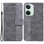 For OnePlus Nord 3 5G / Ace 2V Geometry Imprinted Stand Drop-proof Shell PU Leather Wallet Phone Cover