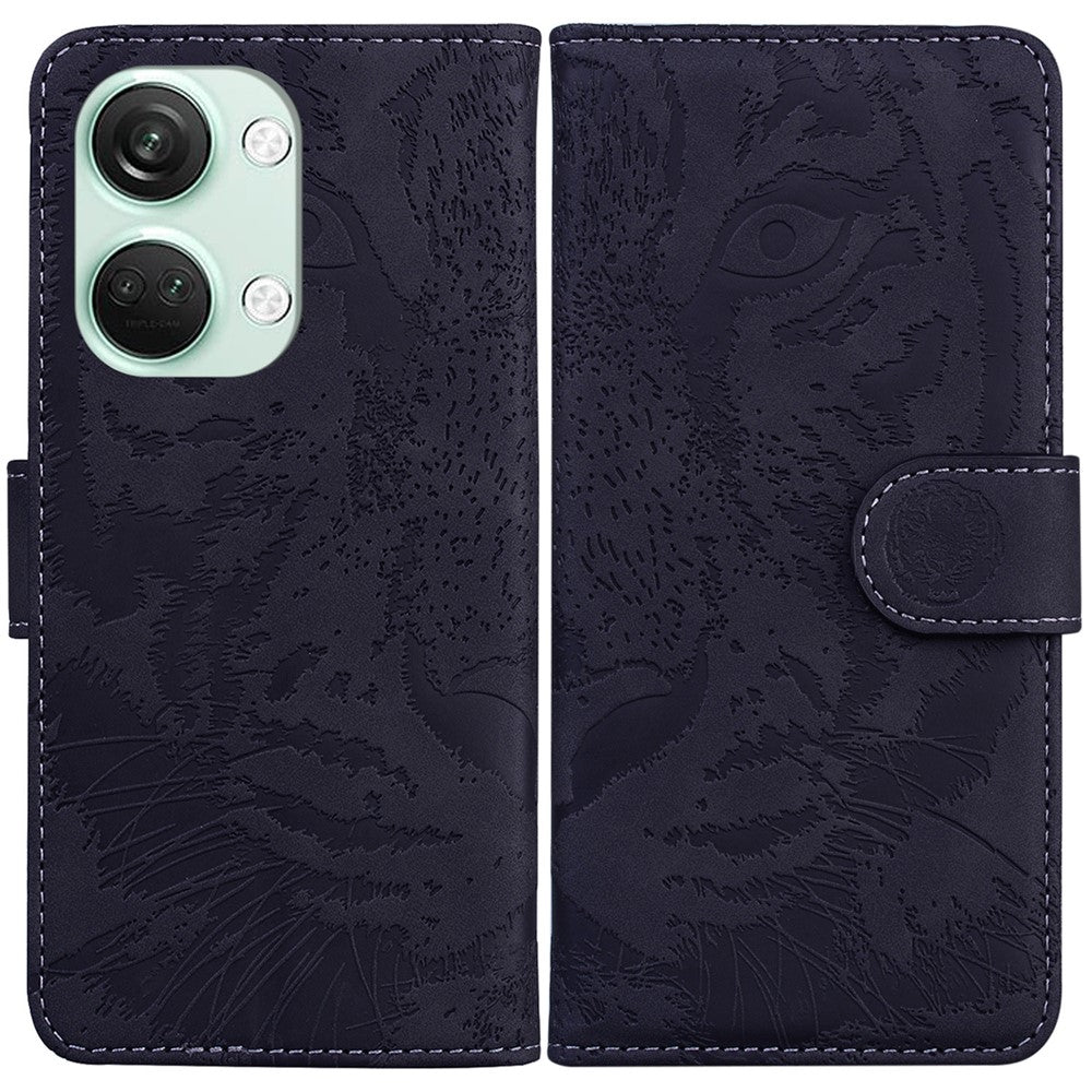 PU-läderfodral för OnePlus Nord 3 5G / Ace 2V Tiger Imprint plånboksfodral med skyddsskal