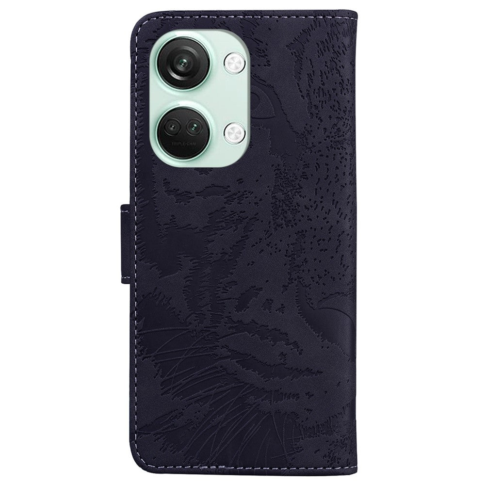 PU-läderfodral för OnePlus Nord 3 5G / Ace 2V Tiger Imprint plånboksfodral med skyddsskal
