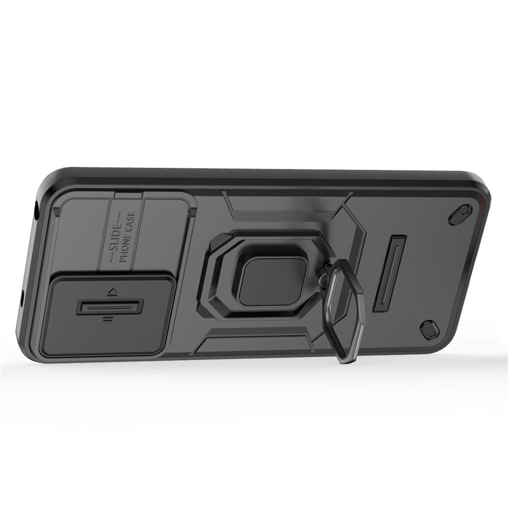 PC+TPU bakstycke för Xiaomi Redmi Note 12 4G, mobilskal glidande linsskyddande stödfodral