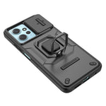 PC+TPU bakstycke för Xiaomi Redmi Note 12 4G, mobilskal glidande linsskyddande stödfodral