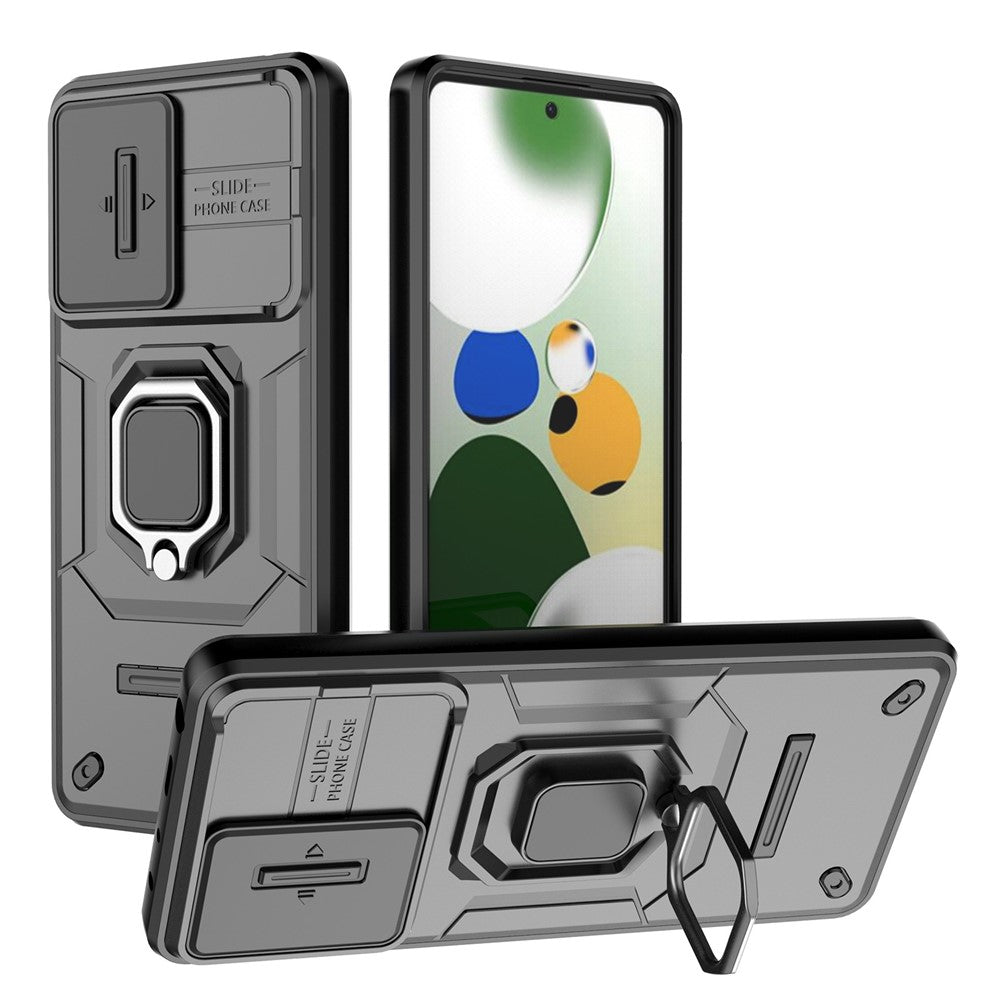 Kickstand Phone Case for Xiaomi Redmi Note 12 Pro 5G / Note 12 Pro Speed 5G , PC+TPU Slide Camera Protection Cover