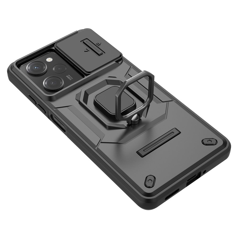 Kickstand Phone Case for Xiaomi Redmi Note 12 Pro 5G / Note 12 Pro Speed 5G , PC+TPU Slide Camera Protection Cover